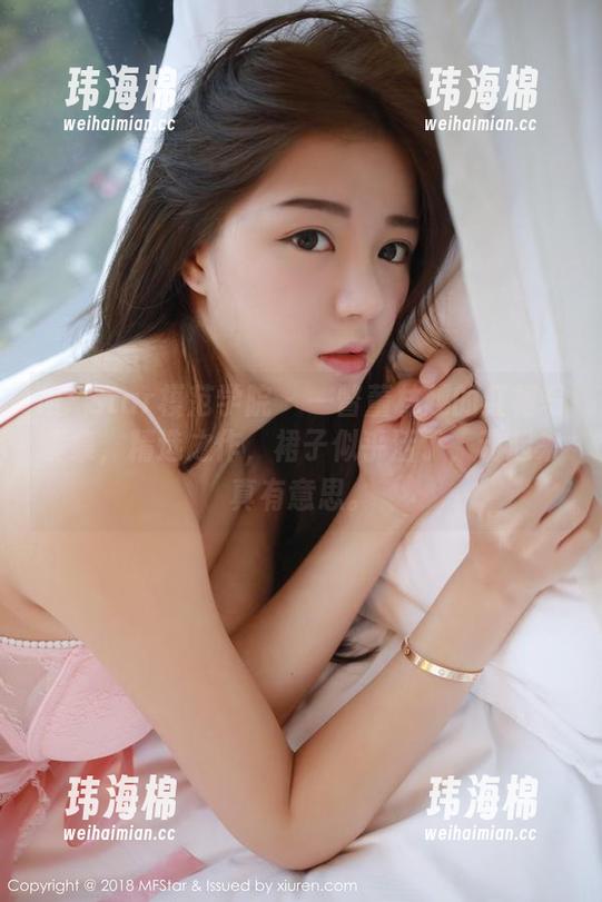 MFStar模范学院 - 一瞥董林越的红裙写真集，精选之作，裙子似乎活了，动起来真有意思。-玮海棉