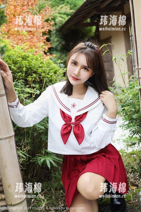 MyGirl美媛馆 - 图册里的田芯娜Angel：学妹的书本永远开在那边，脑袋却在这里放空！-玮海棉