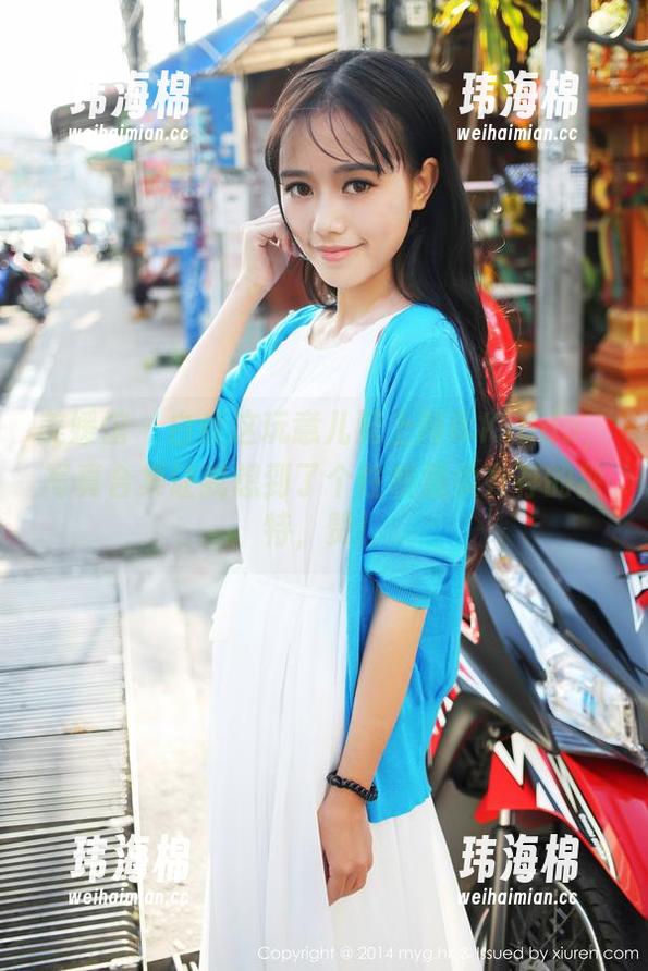 美媛馆 - 白丝这玩意儿配上阿乖Kiddo，写真合集让我想到了个性和温柔并存的独特，赞！-玮海棉